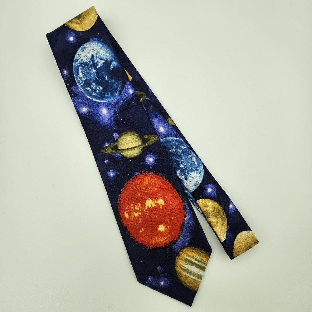 Steven Harris Hand Made Neck‎ Tie Solar System Planets